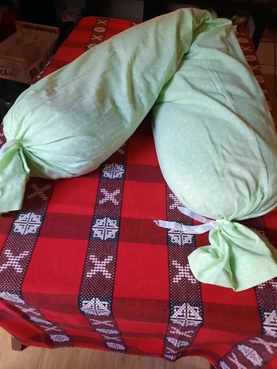 🥀Grote pluche tas met veren en bijbehorende katoenen hoesje. – photo 2